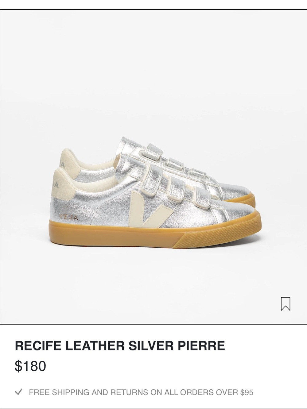 Veja Silver Recife Velcro Sneakers